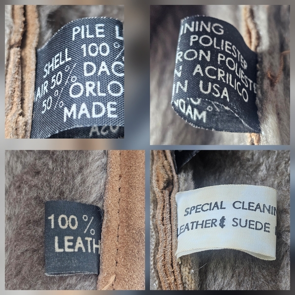 Vintage Genuine Suede Leather Tan Belted Pleated Pockets Pennylane Coat - Picture 15 of 16